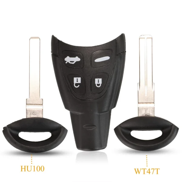 4 Buttons Replacement Remote Car Key Shell Case Fob For Saab 9-3 93 2003-2007 With Wt47t/HU100 Blade Option