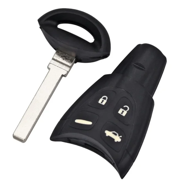 4 Button Remote Key Shell Housing Case Fob for SAAB 9-3 9-5 with Insert Key - Image 4