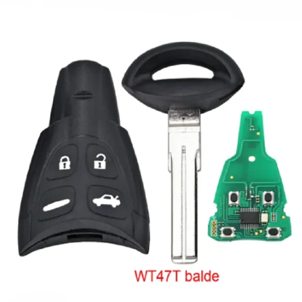 4 Button Smart Remote Key 433 MHz for SAAB 93 9-3 2003 2004 2005 2006 2007 2008 2009 2010 2011 ID46 PCF7946 Chip