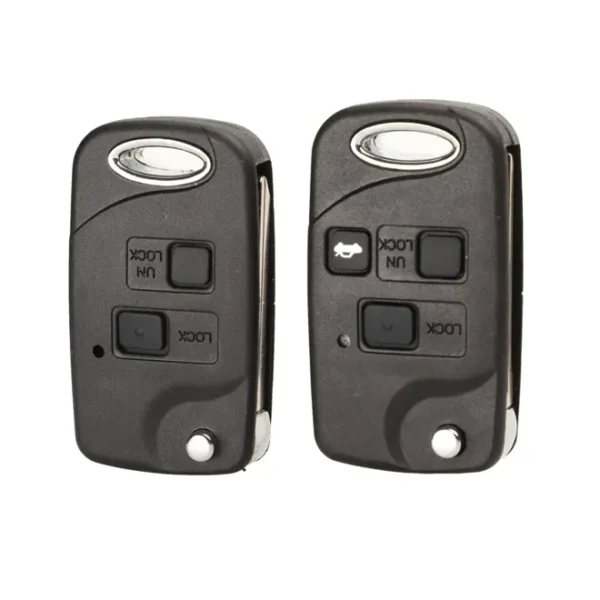 Remote Folding Flip Car Key Shell Case For Toyota Yaris Carina Corolla Avensis Cover Toy43 Toy47 Toy48 With Buttons