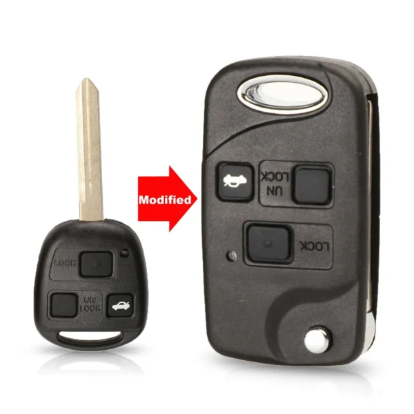 Remote Folding Flip Car Key Shell Case For Toyota Yaris Carina Corolla Avensis Cover Toy43 Toy47 Toy48 With Buttons - Image 6