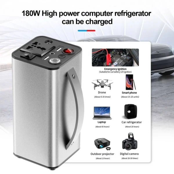 180W AC 110V 3-1 Car Jump Starter+Car Inverter+Outdoor Power Car Ignition Inverter Outdoor Power Supply - Image 10