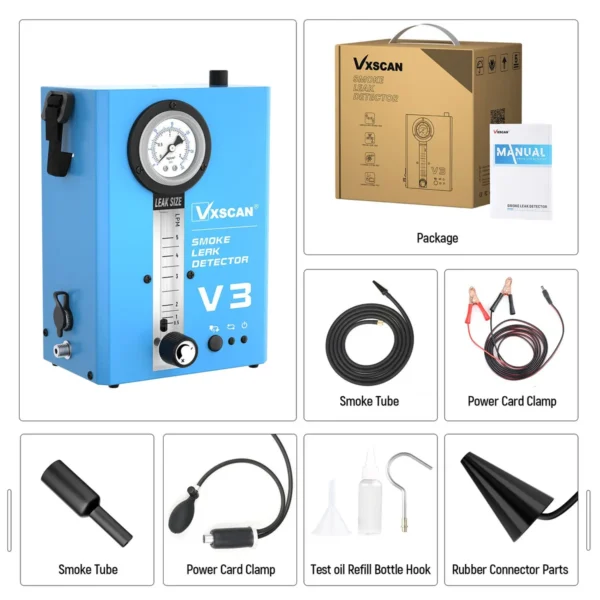 VXSCAN V3 Automotive Smoke Leak Detector Vacuum Smoke Machine Leak Detector Diagnostic Tester - Image 6
