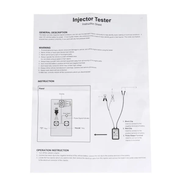 All-Sun Professional EM276 Injector Tester 4 Pluse Modes Powerful Fuel System Scan Tool - Image 6