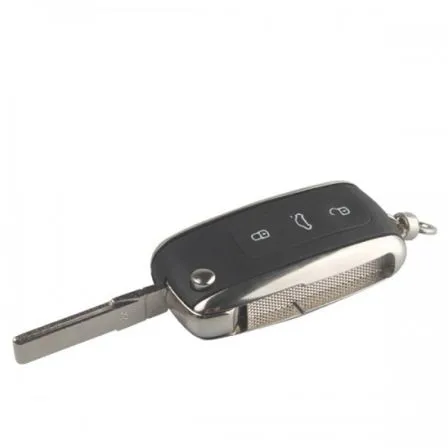 Modifiled Flip Remote Key Shell 3 Button for VW Skoda 5pcs/lot - Image 3