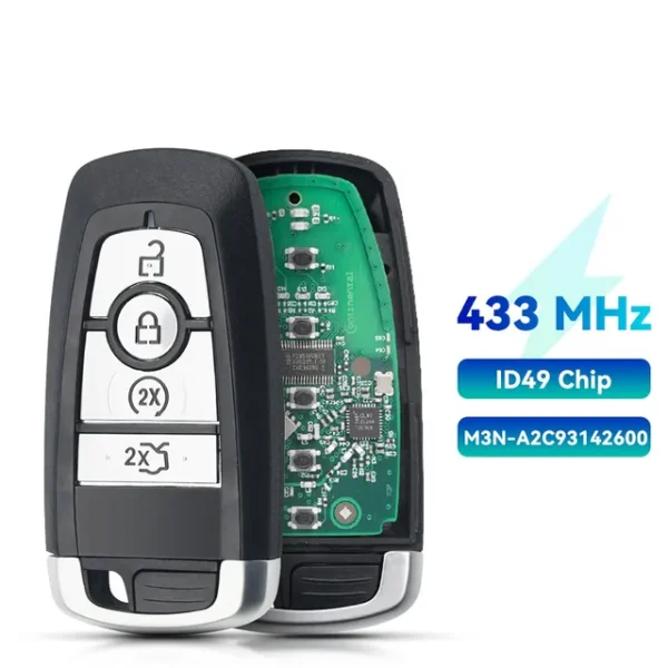 Keyless Go Car Remote Control Key ID49 For Ford Edge Fusion Expedition Explorer Mustang M3N-A2C93142600 434 868 902 MHz - Image 5