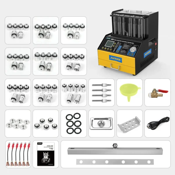AUTOOL CT500 GDI EFI FEI Fuel Injector Cleaner & Tester Machine 6 Cylinders Fuel Injector Cleaner Tester for Car & Motorcycle - Image 6
