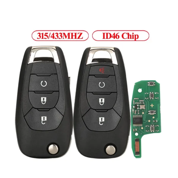Remote Car Key Alarm 433/315MHZ ID46 PCF7941E/7961E Chip For Chevrolet Cruze Captiva Cavalier Malibu XL 2/3/4 Buttons