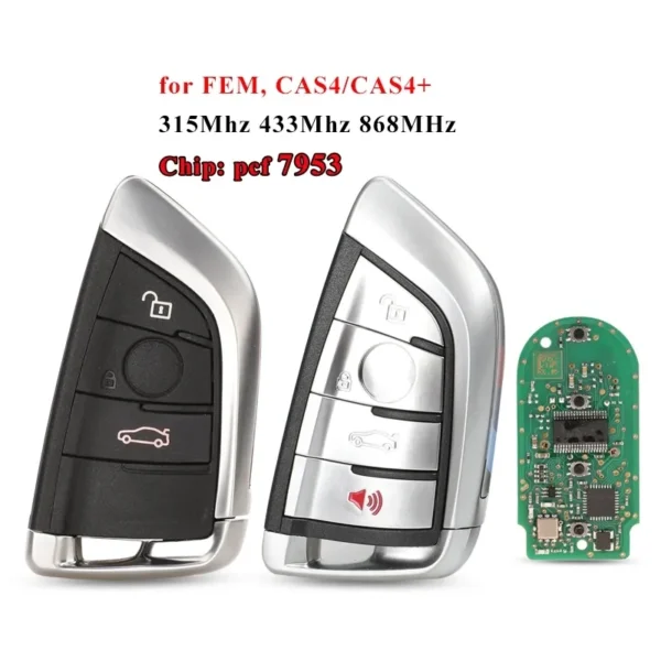 BMW F Series CAS4+/FEM Blade Key 315MHZ (Silver) for For BMW 1 3 5 7 Series X1 X3 X5 X6 X7 F CAS4 CAS4+ FEM 2011-2017 PCF7945 Replace Keyless Go Car Key - Image 6