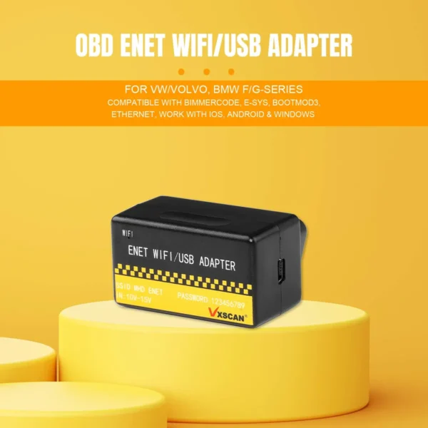 2023 OBD ENET WIFI/USB Adapter DOIP For VW/VOLVO BMW F/G-series Compatible with BimmerCode E-SYS Bootmod3 Ethernet Work with iOS Android & Windows - Image 7