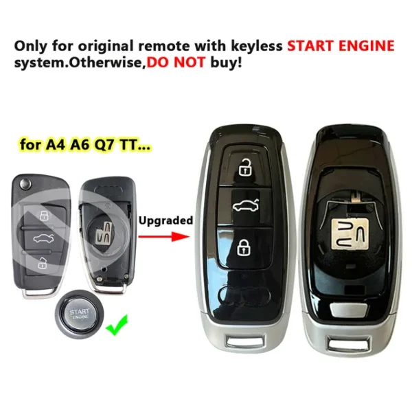 3 Buttons Smart Remote Car Key Shell For Audi A1 A4 A6 A8 Q2 Q3 Q5 Q7 R3 RS3 RS5 S1 TT - Image 7