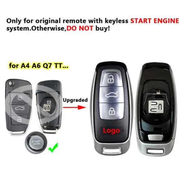 3 Buttons Smart Remote Car Key Shell For Audi A1 A4 A6 A8 Q2 Q3 Q5 Q7 R3 RS3 RS5 S1 TT - Image 8