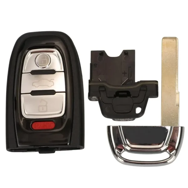 Audi A4l A3 A4 A5 A6 A8 Quattro Q5 Q7 A6 A8 Remote Key Shell Case Fob Replacement Car Key Shell 4 Buttons Glossy - Image 3
