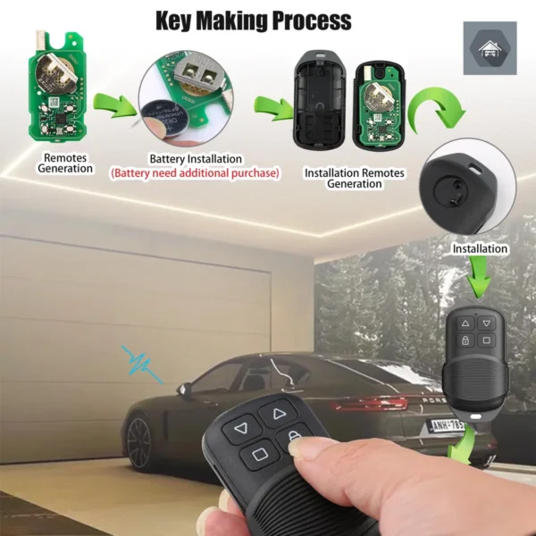 2023 Xhorse XKGHG1EN Masker Garage Remote 5pcs/lot - Image 7