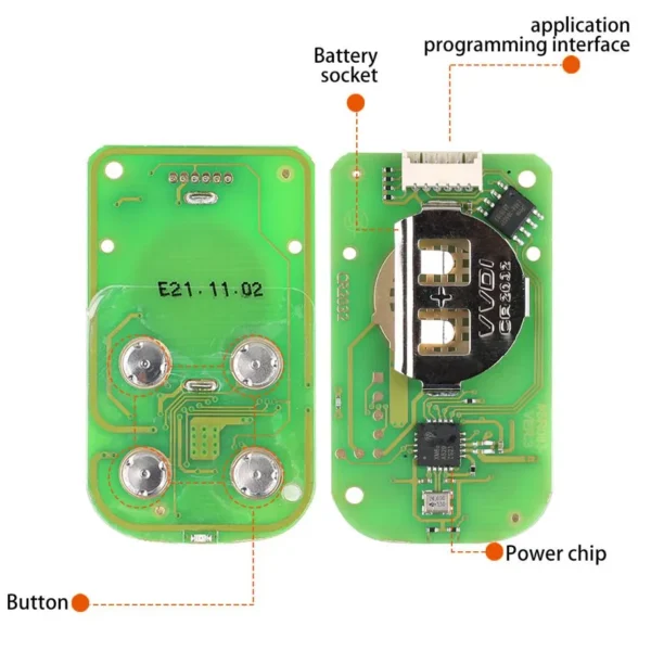 XHORSE XKXH01EN Universal Remote Key 4 Buttons for VVDI Key Tool English Version 5pcs/lot - Image 5