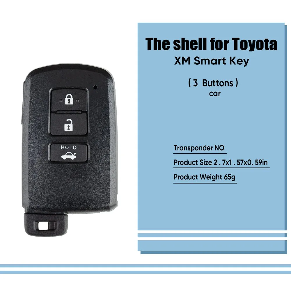 Xhorse VVDI Toyota XM Smart Key Shell 1744 3 Buttons 5pcs/lot - Image 3
