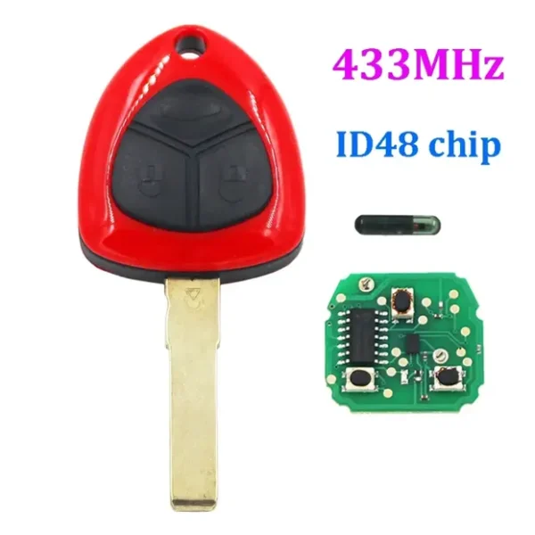 New 1/3 button keyless entry smart Remote Key Fob 433 MHZ for Ferrari 458 ITALIA CALIFORNIA 599 GTB FIORANO with ID48 chip