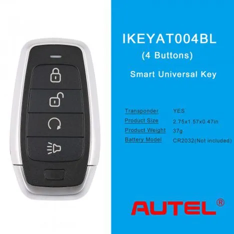 AUTEL IKEYAT004BL 4 Buttons Independent Universal Smart Key 5pcs/lot - Image 5