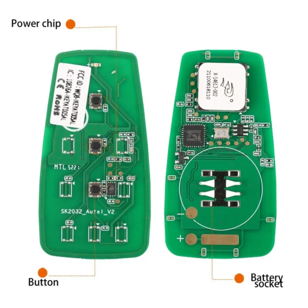 AUTEL IKEYAT003BL 3 Buttons Independent Universal Smart Key 5pcs/lot - Image 4