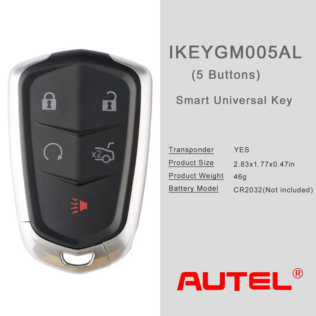 AUTEL IKEYGM005AL GM Cadillac 5 Buttons Universal Smart Key 5pcs/lot - Image 3