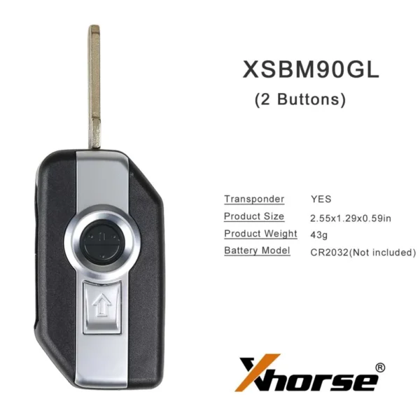 2023 Xhorse XSBM90GL XM38 BMW Motorcycle Smart Key with 8A Chip 3 Buttons Shell - Image 2
