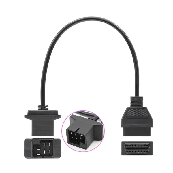 Chrysler 6pin To 16Pin Cable OBD II Diagnostic Interface 6Pin To OBD2 16 Pin Adapter OBD2 Car Diagnostic Auto Tool - Image 4