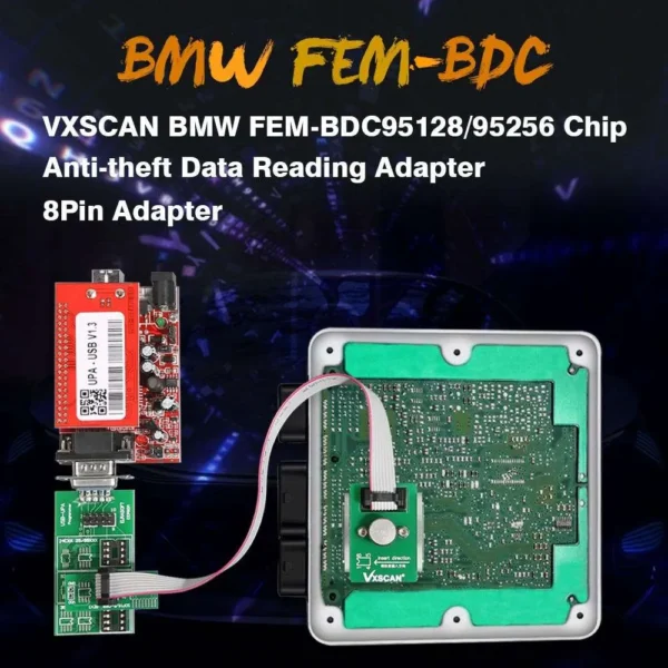 VXSCAN 8Pin Adapter BMW FEM-BDC 95128/95256 Chip Anti-theft Data Reading Adapter Work with VVDI Prog/CG Pro 9S12/Orange5/iProg+ /UPA USB Programmer - Image 5