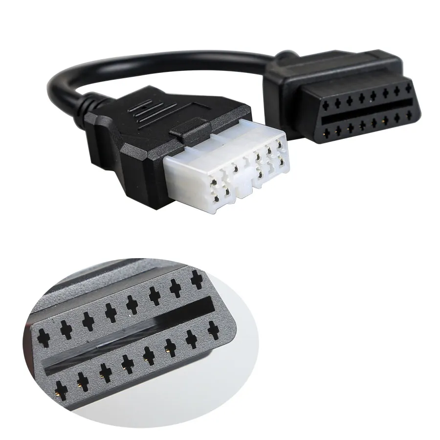 Mitsubishi 12pin OBD1 OBD2 Connector Adapter - Image 4