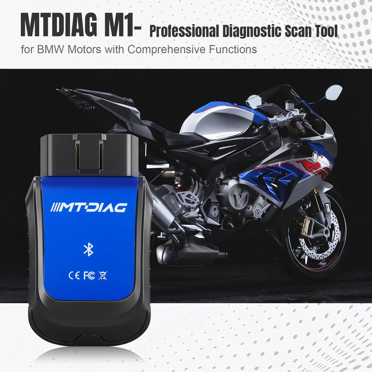 MTDIAG M1 Motor Diagnostic Scanner only for BMW Motorcycles with Oil Reset IMMO Key Service - Image 5