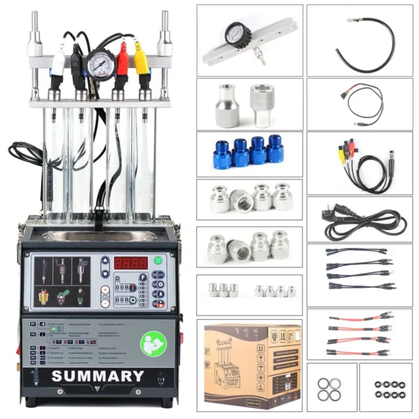 SUMMARY POWERJET GDI S4 Injector Cleaner & Tester Machine Kit Support for 110V220V Petrol Vehicles Motorcycle 4-Cylinder - Image 3