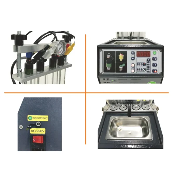 SUMMARY POWERJET PRO 240 Injector Cleaner & Tester Machine Kit Support for 110V220V Petrol Vehicles Motorcycle 4-Cylinder - Image 3