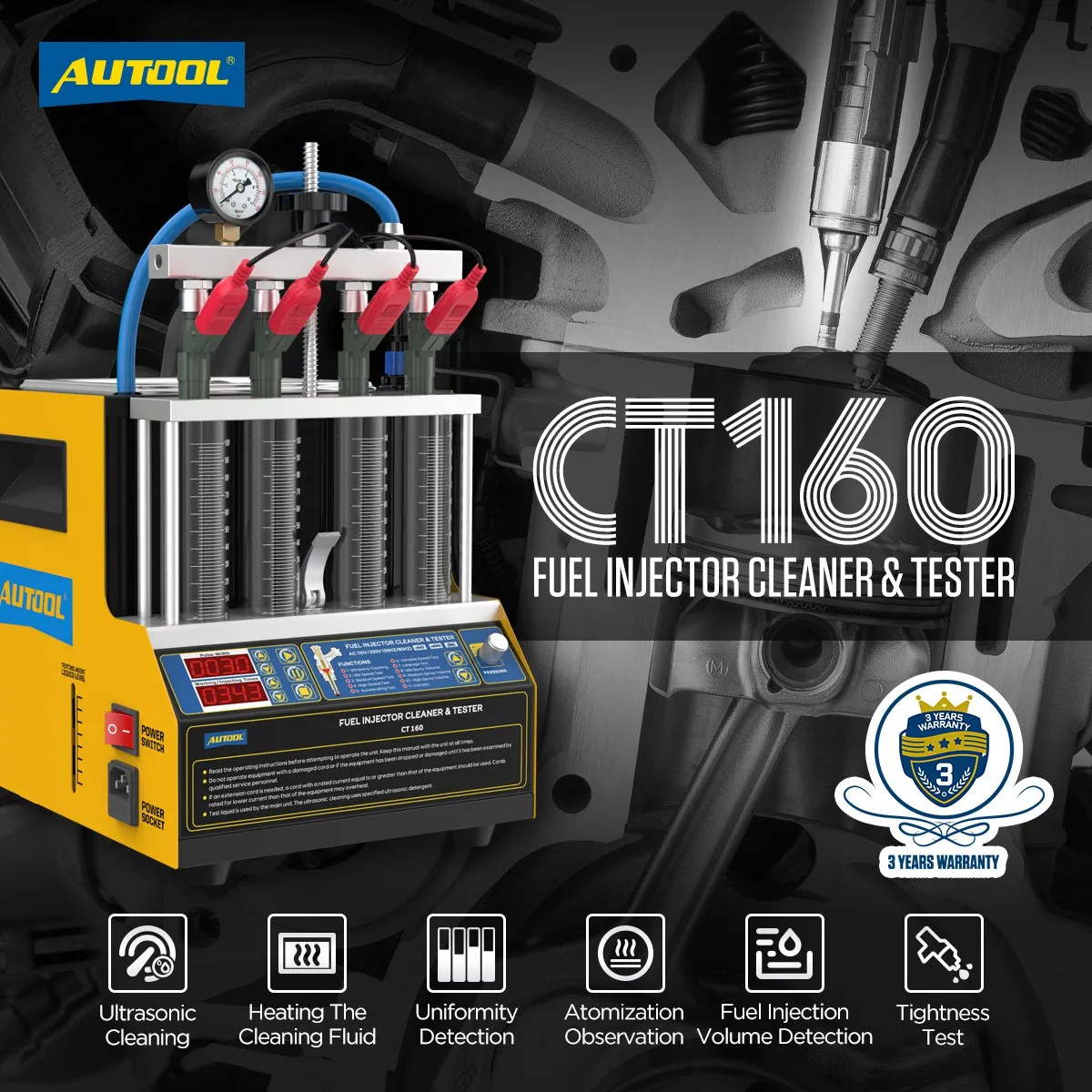AUTOOL CT160 Fuel injector diagnostic cleaning Cleaner - Image 5
