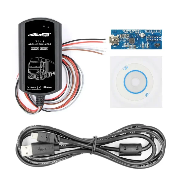 7 in 1 Full Chip Version Adblue Emulator For EURO 4 / 5 Heavy Duty Trucks With Programming Adapter