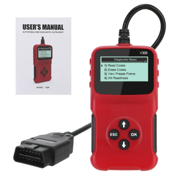 V309 OBD2 OBDII Auto Car Diagnostic Scanner Handheld Car Diagnostic Repair Tool Automotive Erase/Reset Fault Codes Reader - Image 6