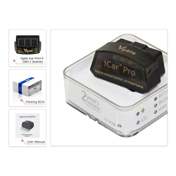 Vgate iCar Pro Bluetooth 3.0 Android Torque App OBDII Scan Tool