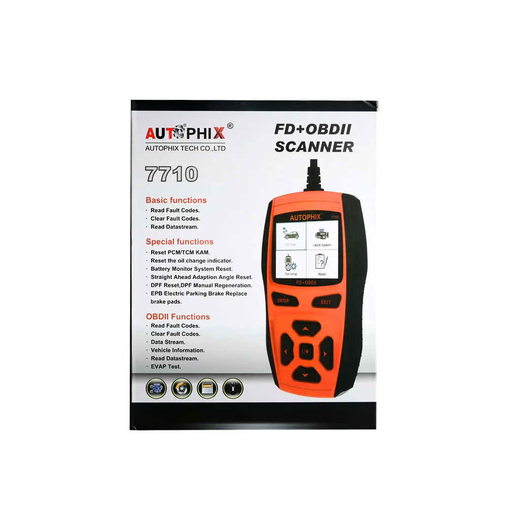 Autophix 7710 for Ford EPB DPF ABS SRS Oil FD+OBDII Multi Scan Tool - Image 10