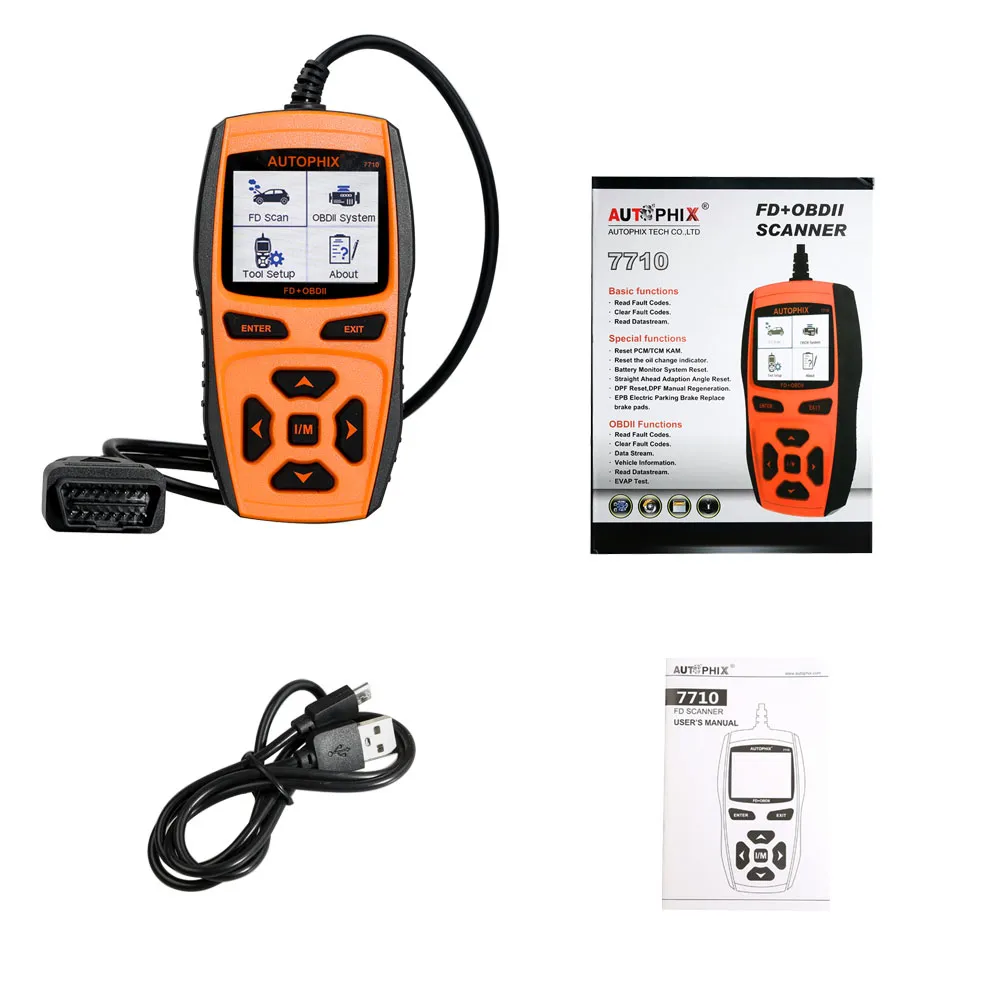 Autophix 7710 for Ford EPB DPF ABS SRS Oil FD+OBDII Multi Scan Tool - Image 6