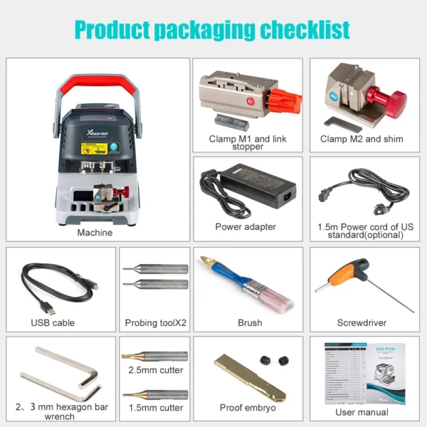 Xhorse Condor Dolphin XP005 Automatic Key Cutting Machine V1.5.9 Works on IOS & Android Via Bluetooth - Image 7