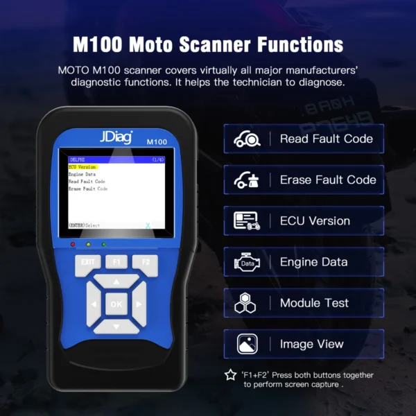 JDiag M100 Motorcycle Diagnostic Tool For Kawasaki Yamaha Suzuki Motorbike Scanner Motor Scan Tool - Full Version - Image 15