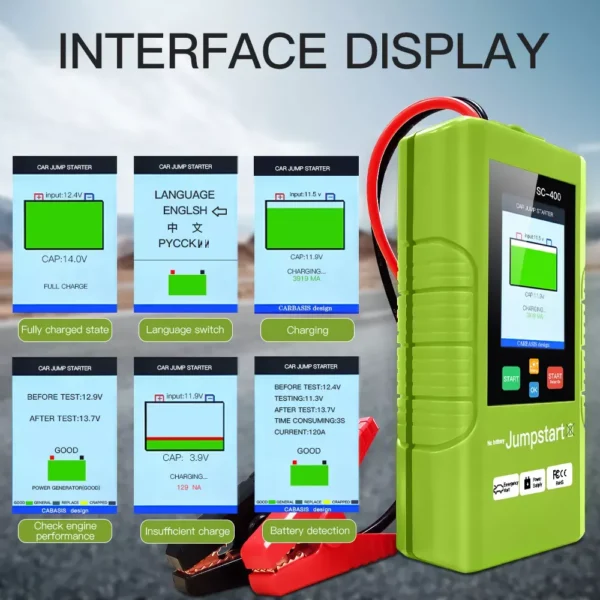 JDiag TopDiag SC-400 SC400 Super Capacitor Car Jump Starter Fast Charge Car Jump emergency starter Car Power Bank Capacitor - Image 5