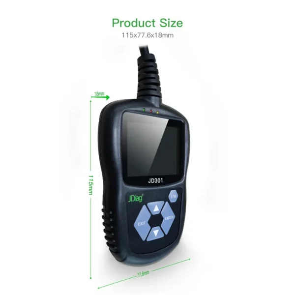 JDiag JD301 OBD2 Scanner Automotive Engine Fault Code Reader CAN Diagnostic Scan Tool - Image 4