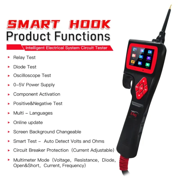 JDiag P200 Automotive Powerfull Probe Smart Electrical Circuit System Tester For Car Truck Motorcycle Boat - Image 3