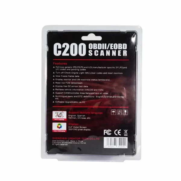 Creator C200 OBDII/EOBD Code Reader - Image 10