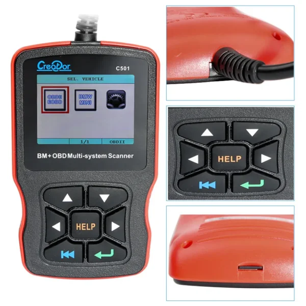 Creator C501 BMW & OBDII/EOBD Multi-System Auto Code Reader For BMW From 2001 To 2019 - Image 6