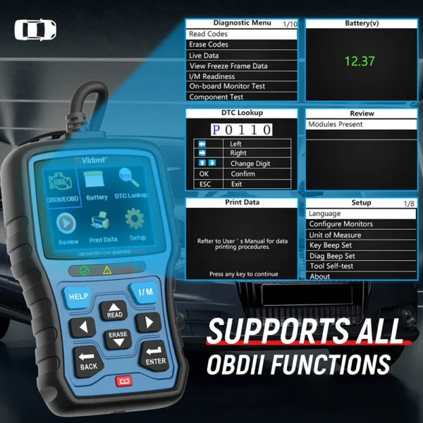 Vident iEasy 310 Pro CAN OBDII/EOBD Code Reader Multi-languages - Image 6