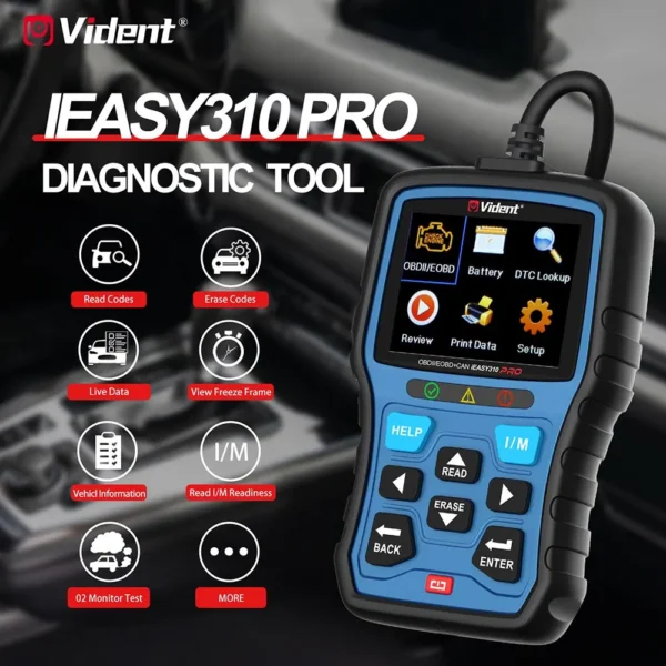 Vident iEasy 310 Pro CAN OBDII/EOBD Code Reader Multi-languages - Image 8