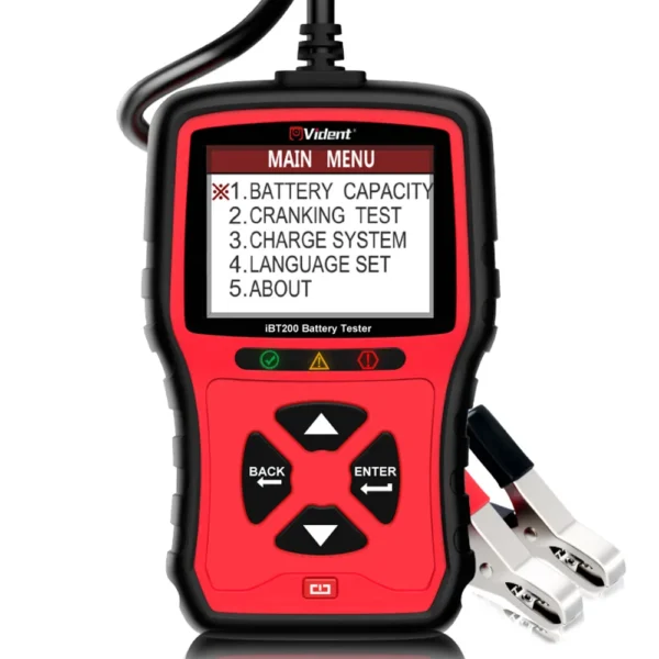VIDENT iBT200 9V-36V Battery Tester for 12V Passenger Cars and 24V Heavy Duty Trucks 100 to 2000CCA Car Battery Analyzer - Image 2