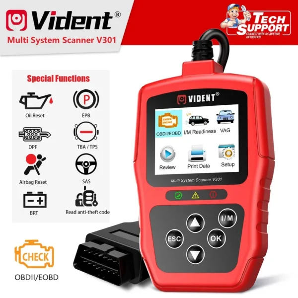 Vident V301 Car Diagnostic Scanner OBD2 Diagnostic Tool for VW Audi Skoda Seat OBD2 Automotive Scanner OBD Code Reader - Image 5