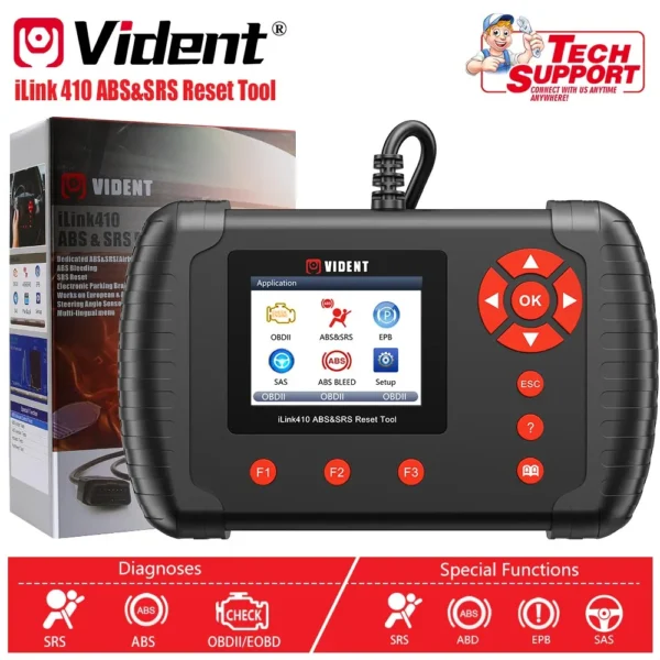 VIEDNT iLink410 ABS & SRS & SAS Reset Tool OBDII Diagnostic Tool Scan Tool - Image 9