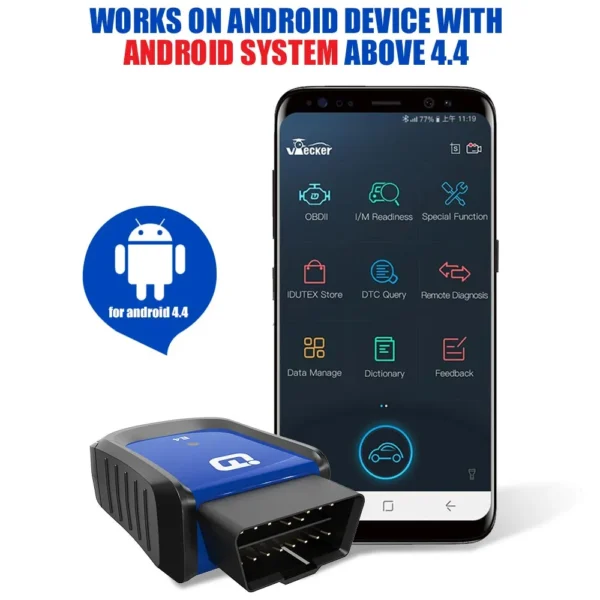 VPECKER E4 Easydiag Bluetooth Full System OBDII Scan Tool for Android Support ABS Bleeding/Battery/DPF/EPB/Injector/Oil Reset/TPMS - Image 10